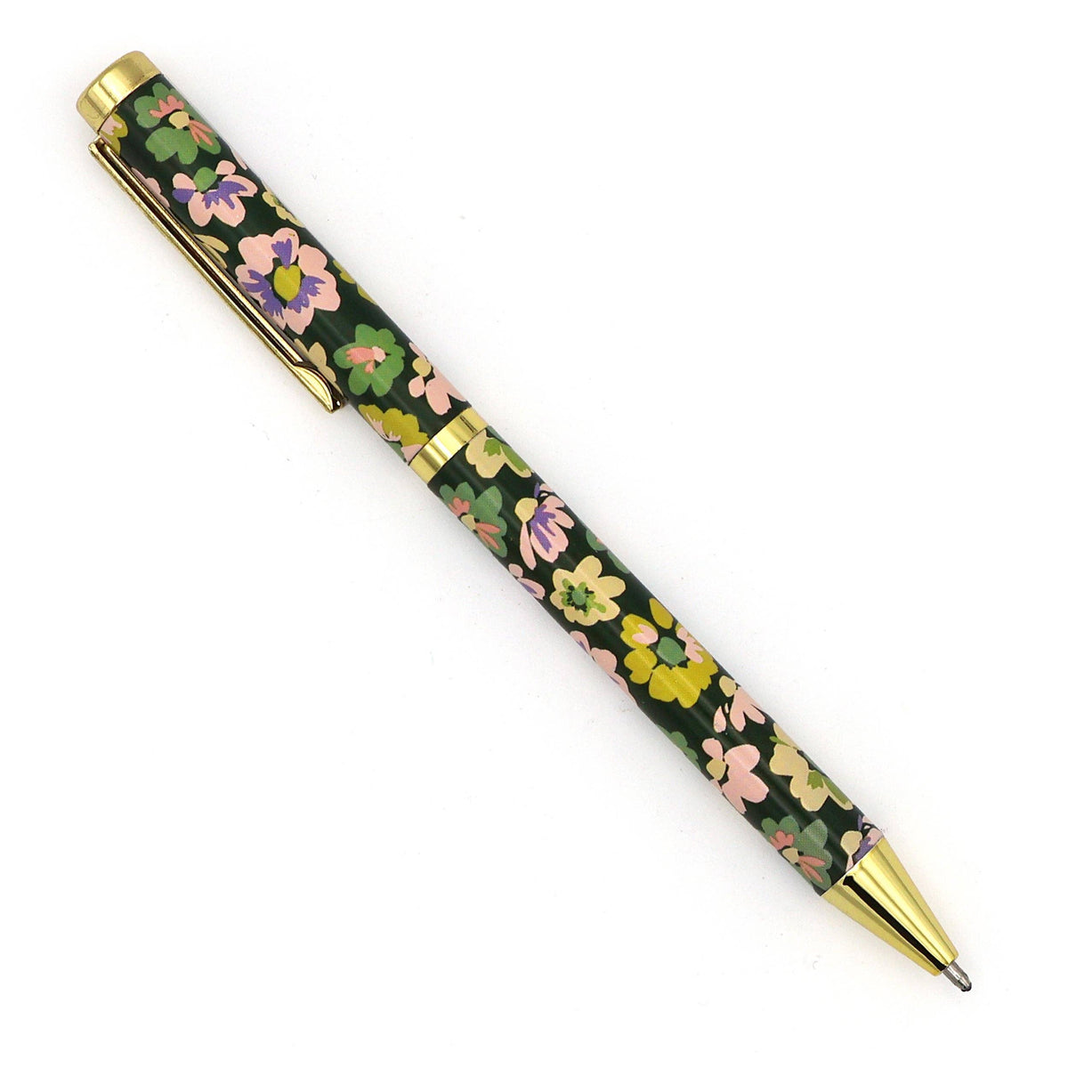 Stylo-bille Fleurs & rayures