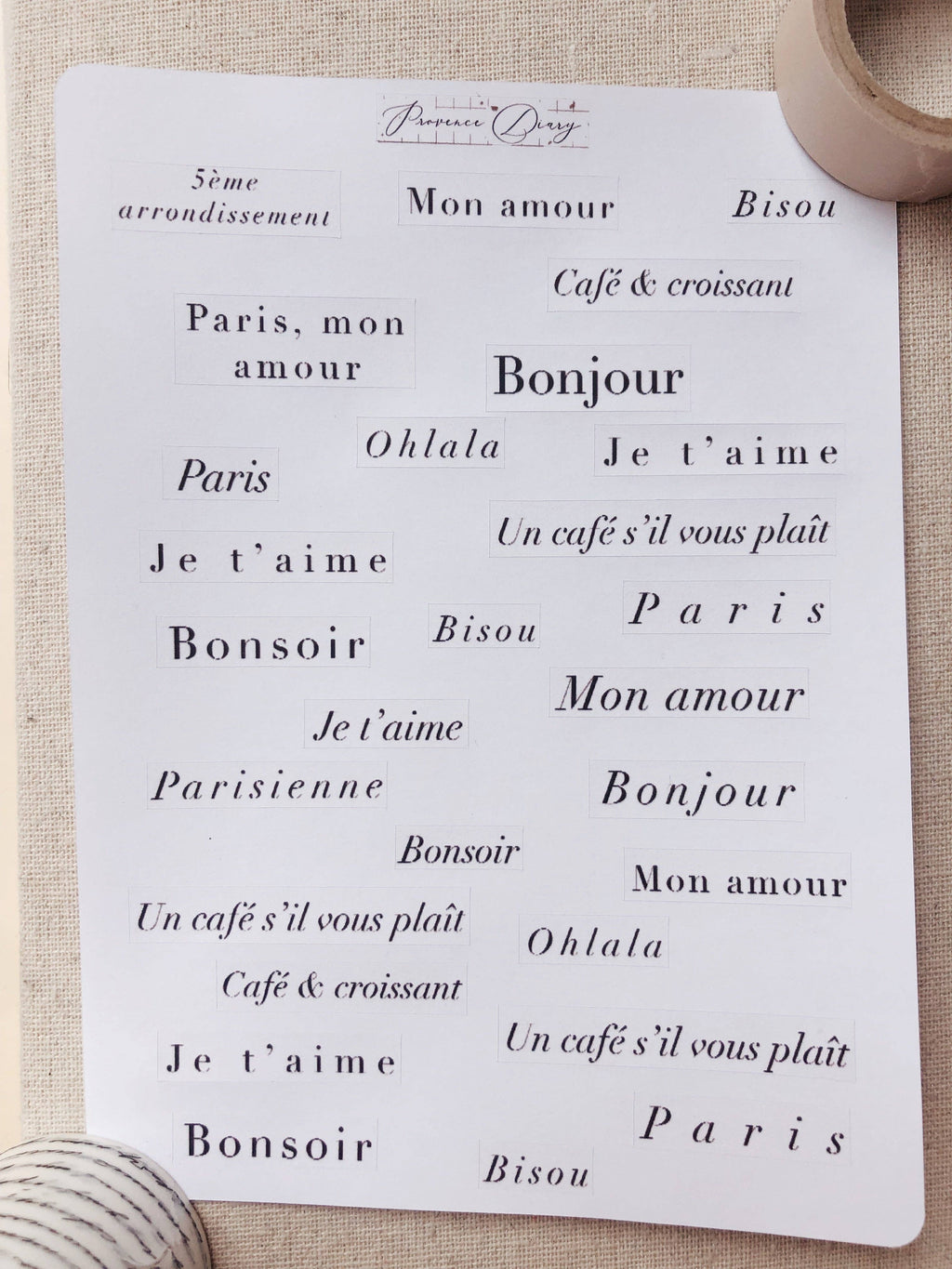 Planche de stickers – Citations françaises