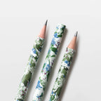 Crayon motif floral bleu blanc vert