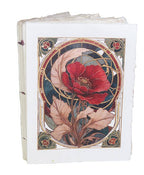 Carnet parchemin – Fleurs Art Nouveau dorées