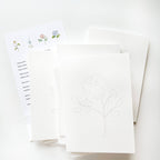 Cartes à peindre avec fleurs de jardin