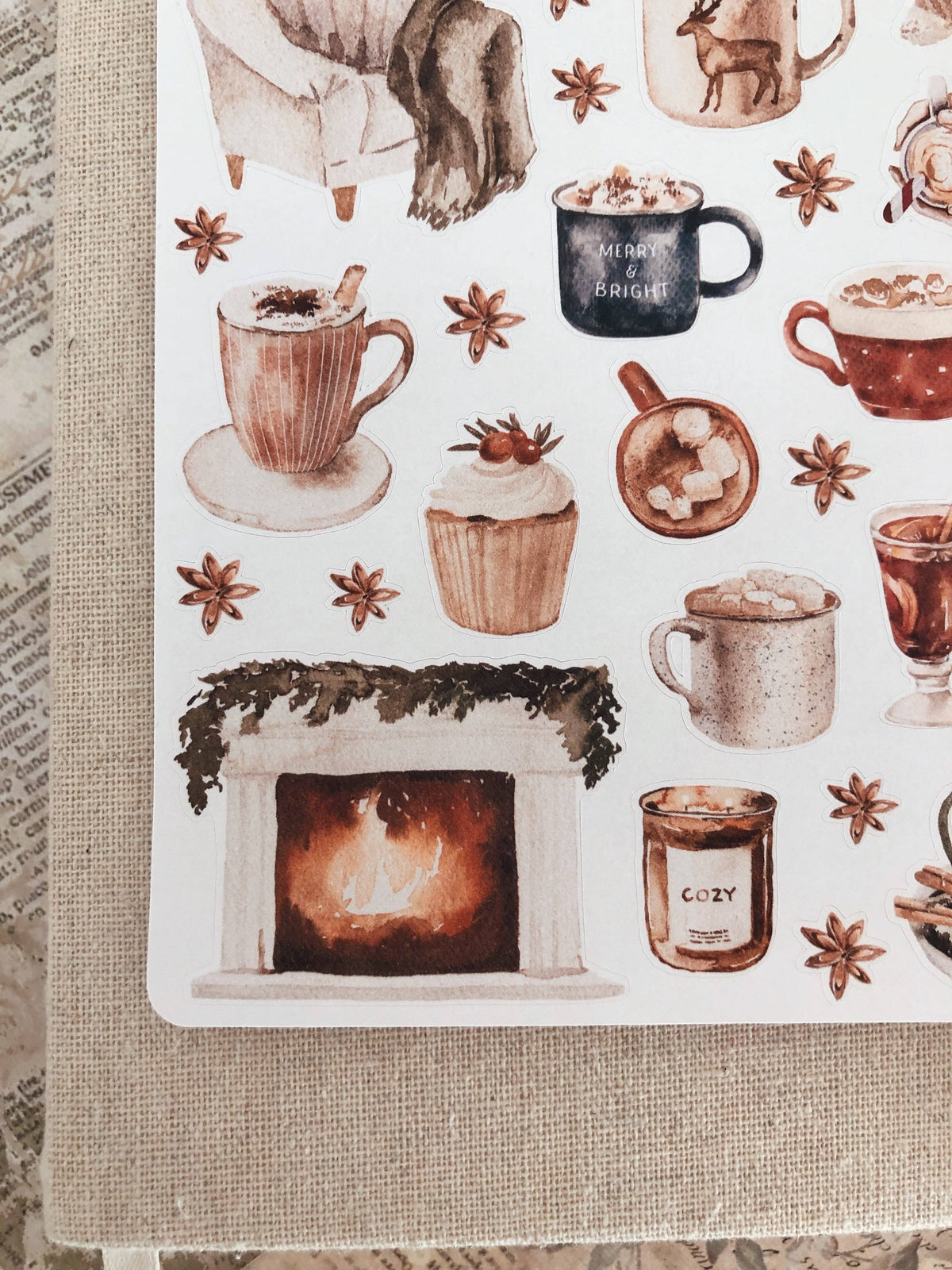 Cozy night Sticker sheet