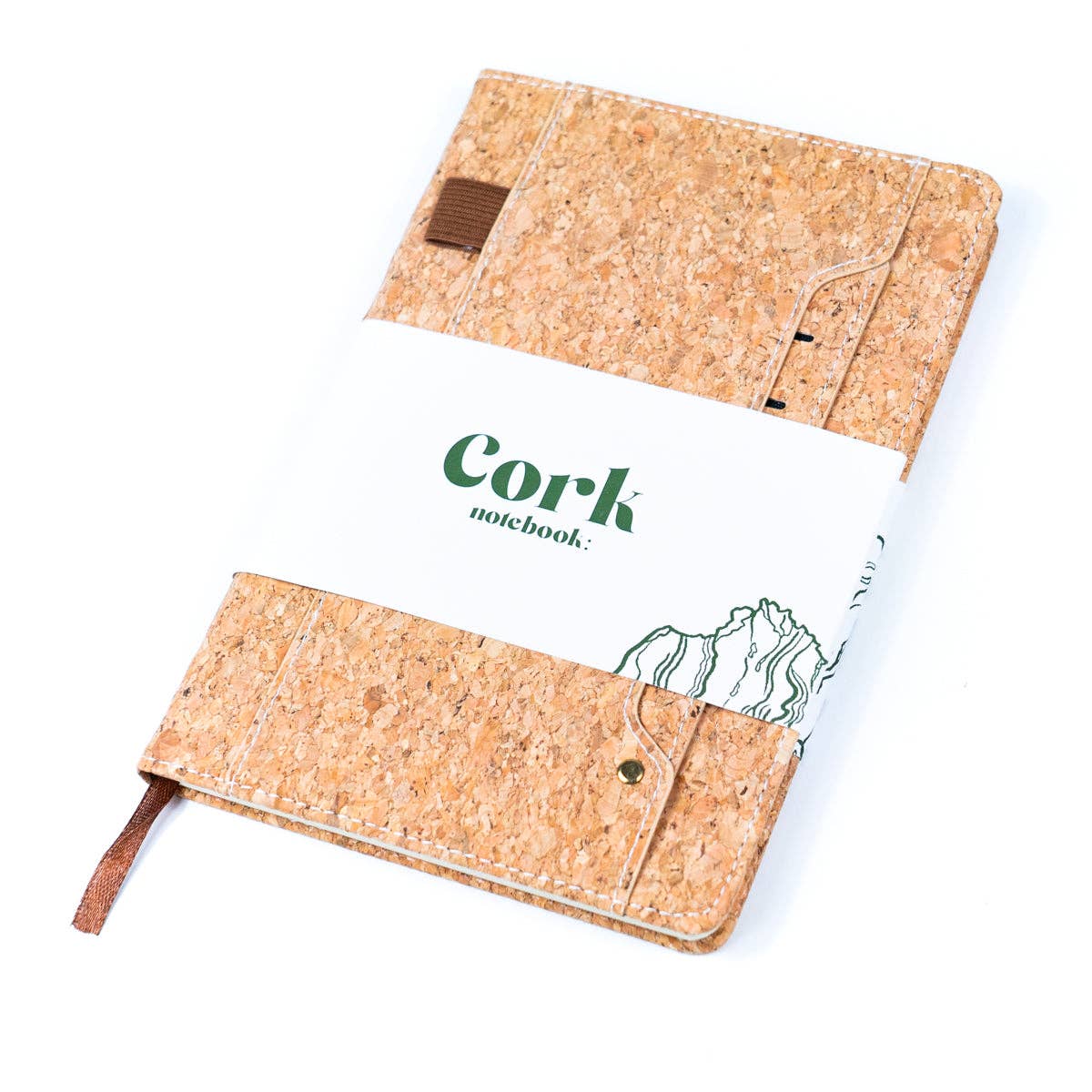 Carnet de produits laitiers en liège avec porte-cartes et porte-stylos L-1011