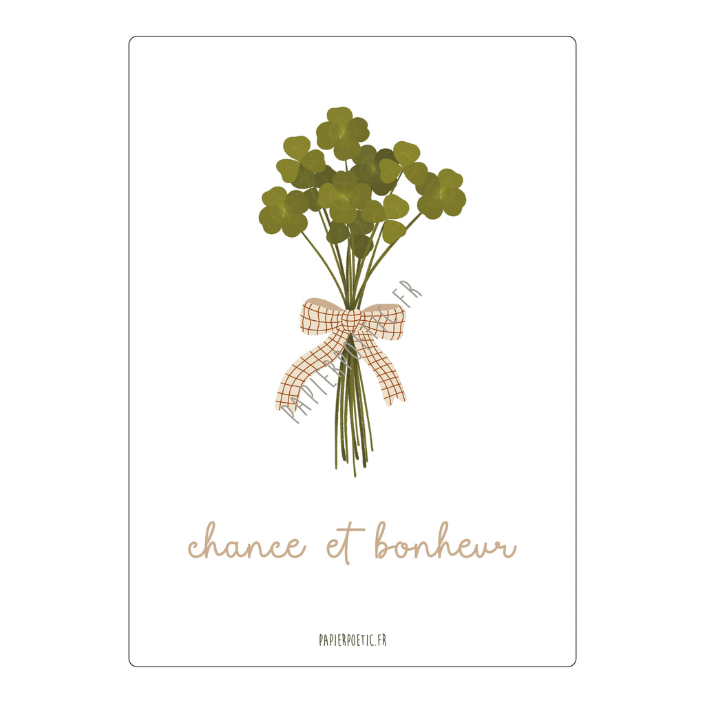 Carte Postale "Bouquet de trèfles"