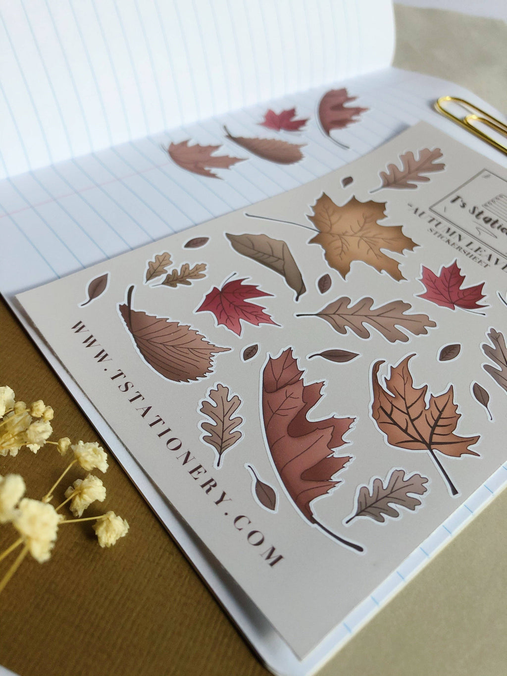 Feuille d'autocollants "Feuilles d'automne"