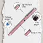 Stylo à bille mini porte-monnaie  rose