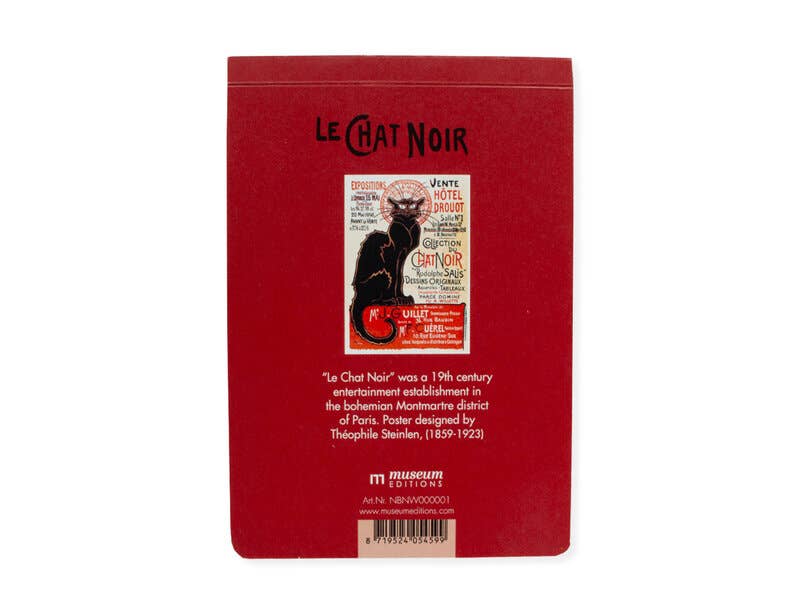 Bloc-notes vierge A6 Le Chat Noir de Steinlen