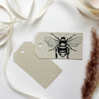 Étiquettes cadeaux en papier abeille