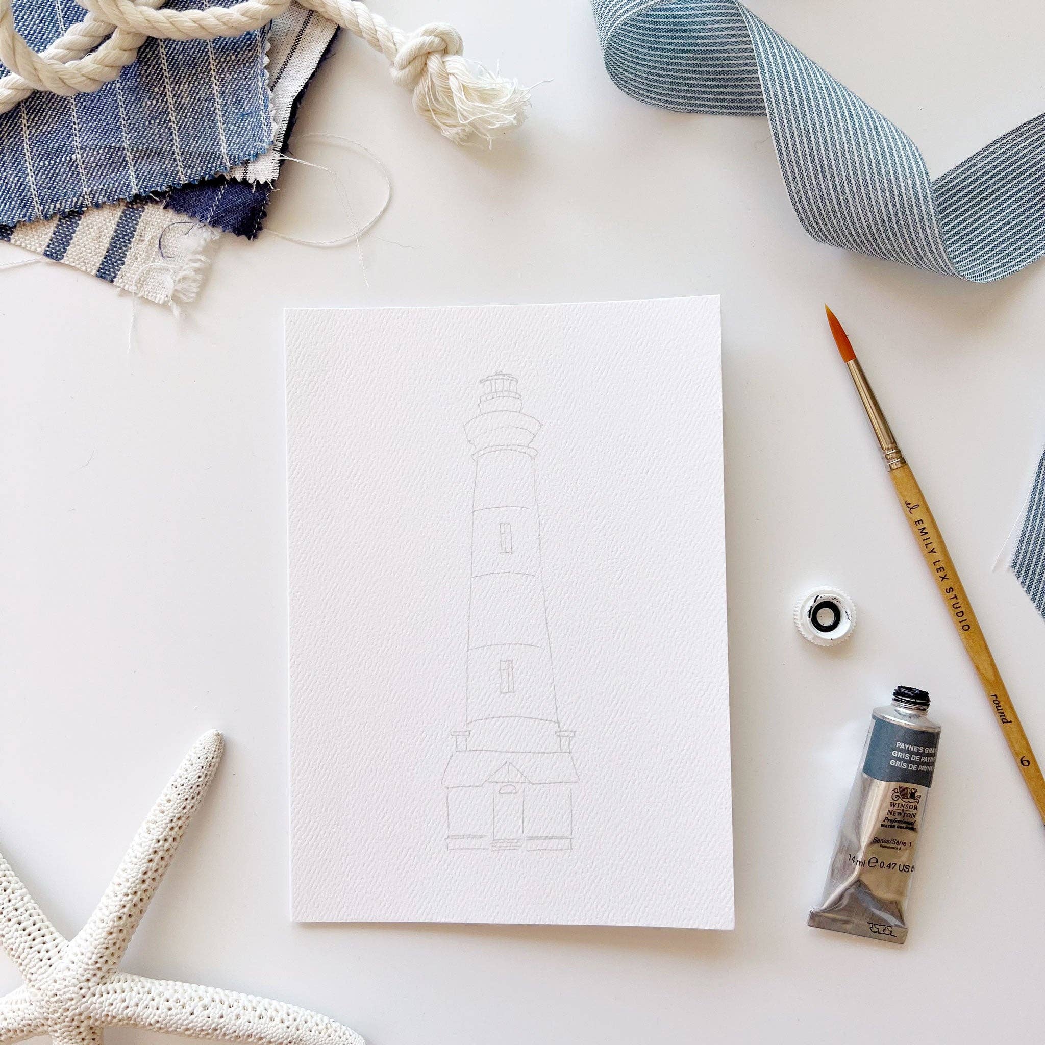 Cartes à peindre en bord de mer