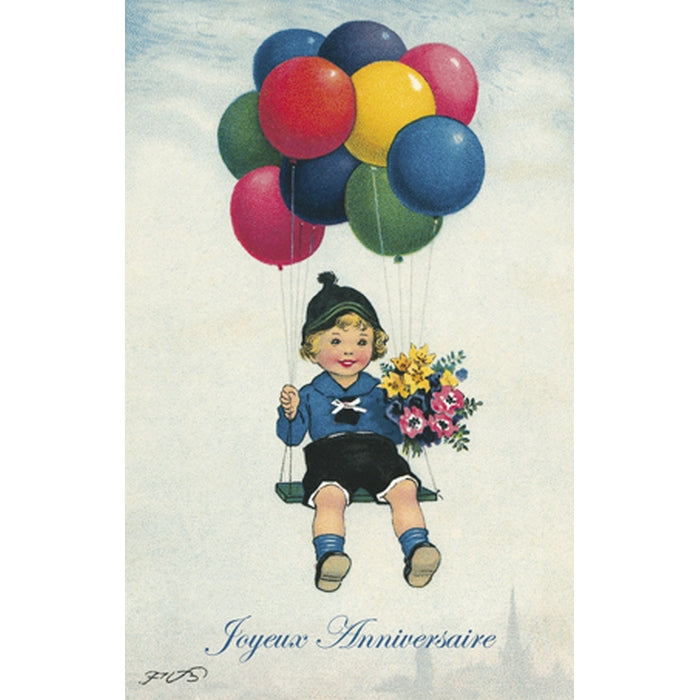 Carte postale ballons garçon