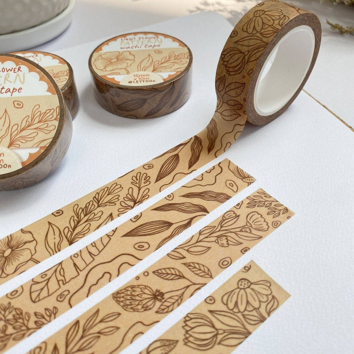 Ruban washi - motif floral