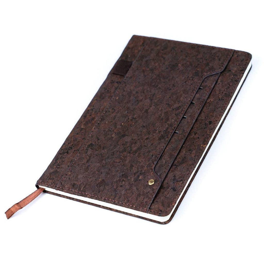 Carnet de produits laitiers en liège avec porte-cartes et porte-stylos L-1011