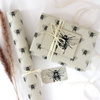Étiquettes cadeaux en papier abeille