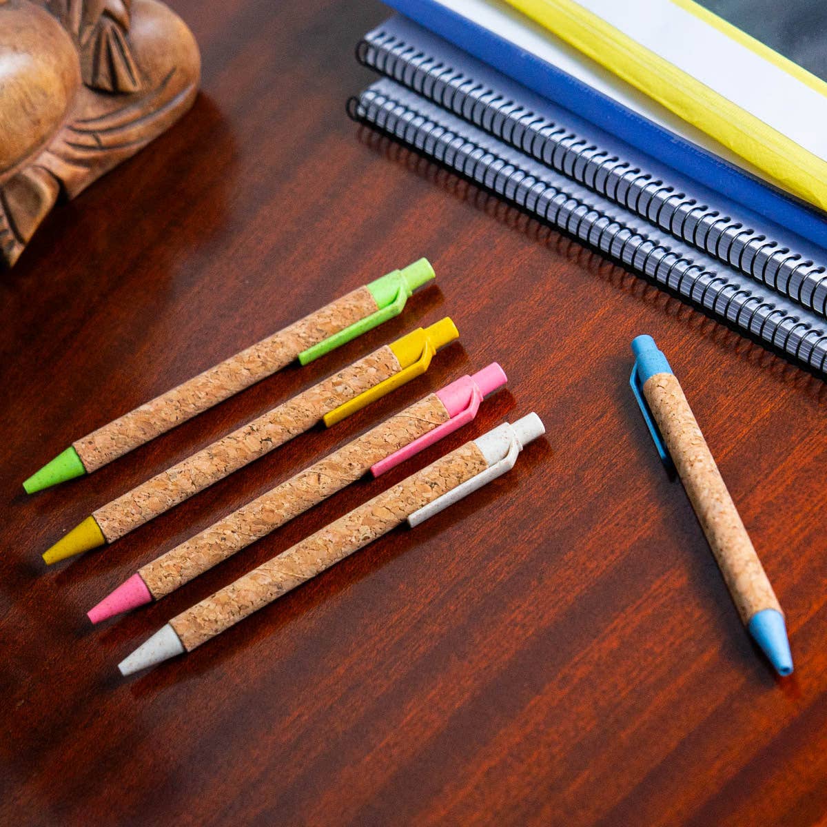Lot de 5 stylos à bille en liège, 10 unités, respectueux de l'environnement