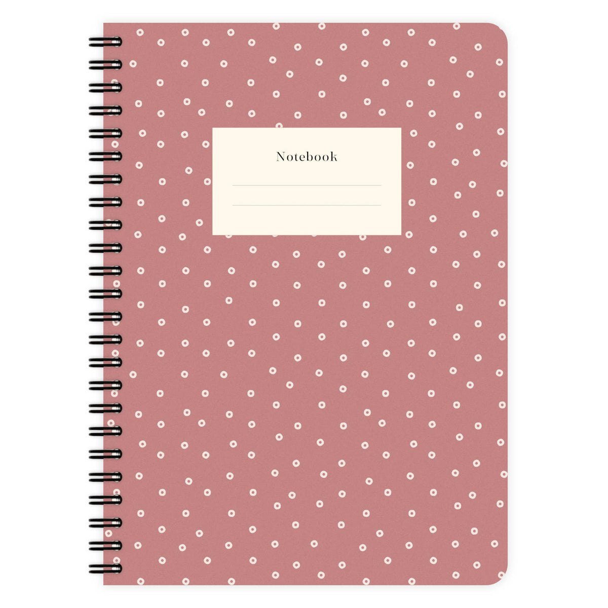Carnet A5 à spirale – Rose poudré Tiny Rings