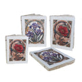 Carnet parchemin – Fleurs Art Nouveau dorées