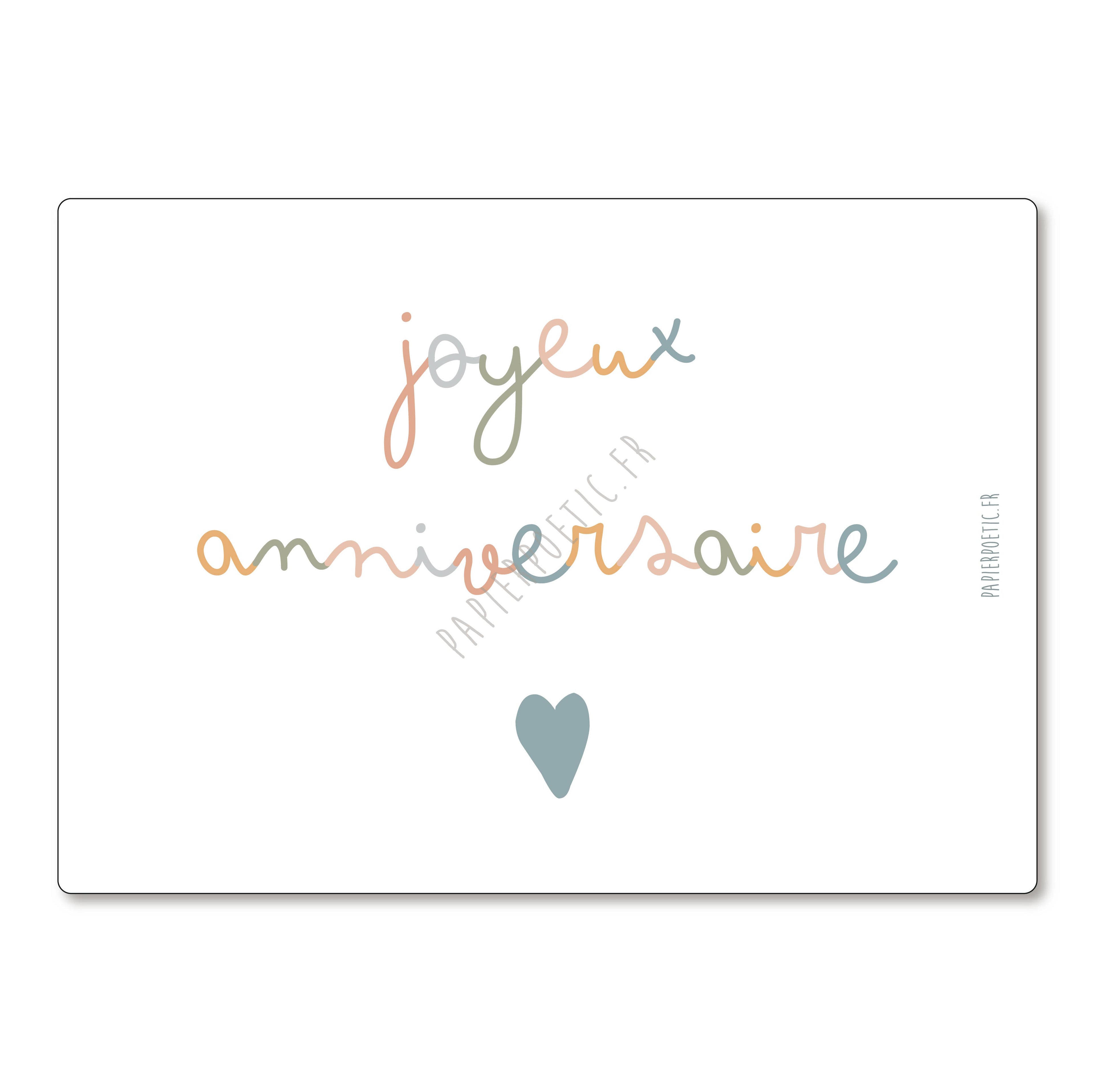 Carte liberty  "Joyeux anniversaire"