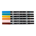Ensembles de mangas (ensemble de 6 stylos à double pointe ABT + pinceau réservoir d'eau)