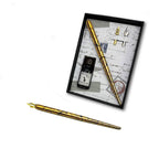 Kit pour calligraphie avec plume, encre et porte-plume en bois