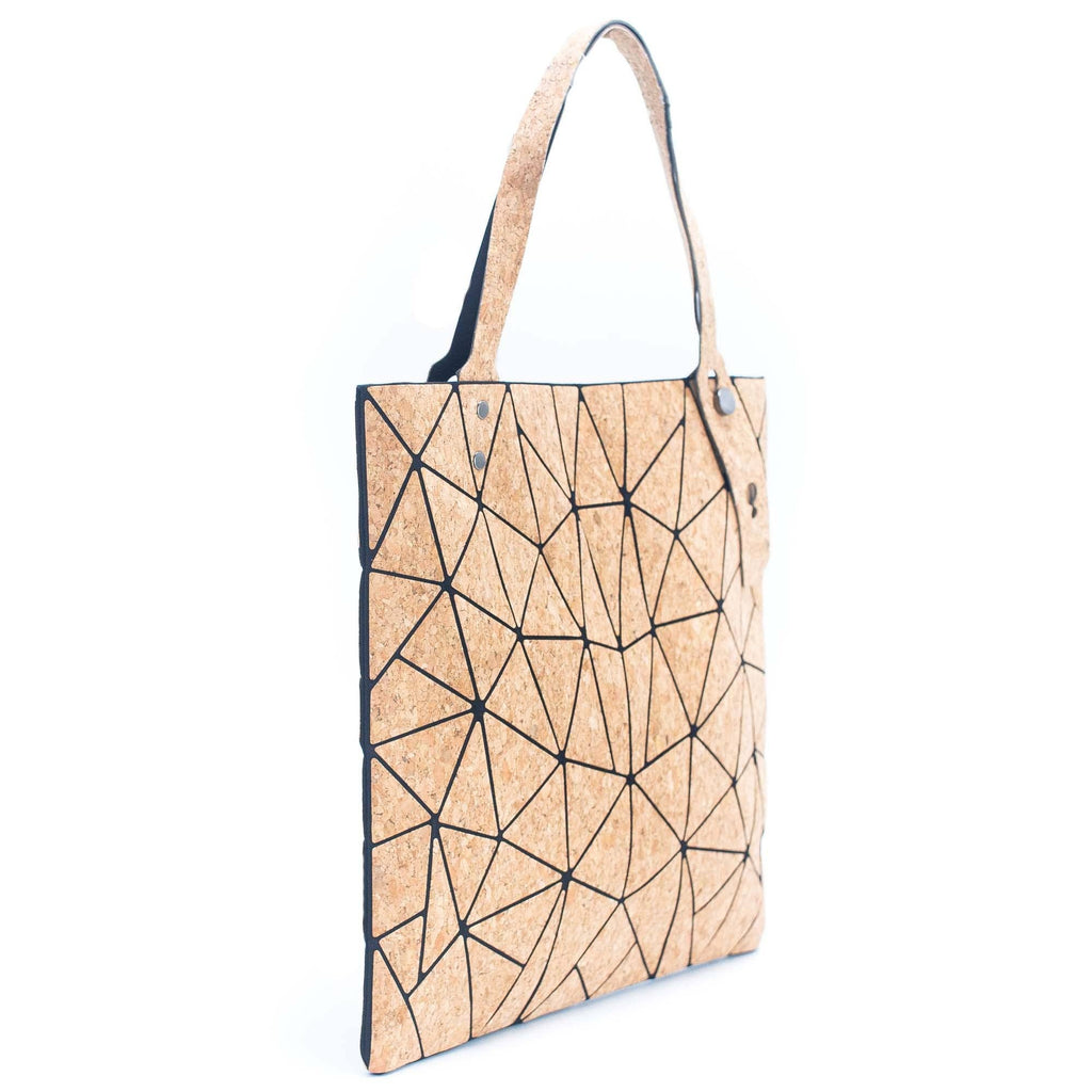 Fourre-tout en liège géométrique en liège naturel pour femmes BAG-2209
