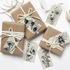 Étiquettes cadeaux en papier abeille