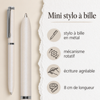 Stylo à bille mini porte-monnaie nacre