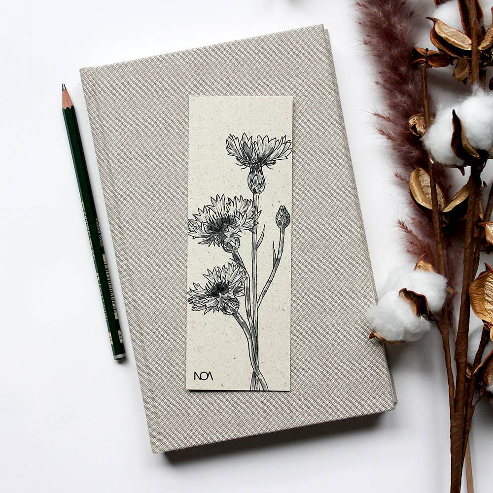Marque-page en papier Bleuet