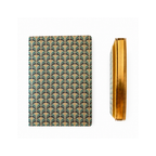 CARNET A6 AVEC DORURE OR - « FISH SCALE »