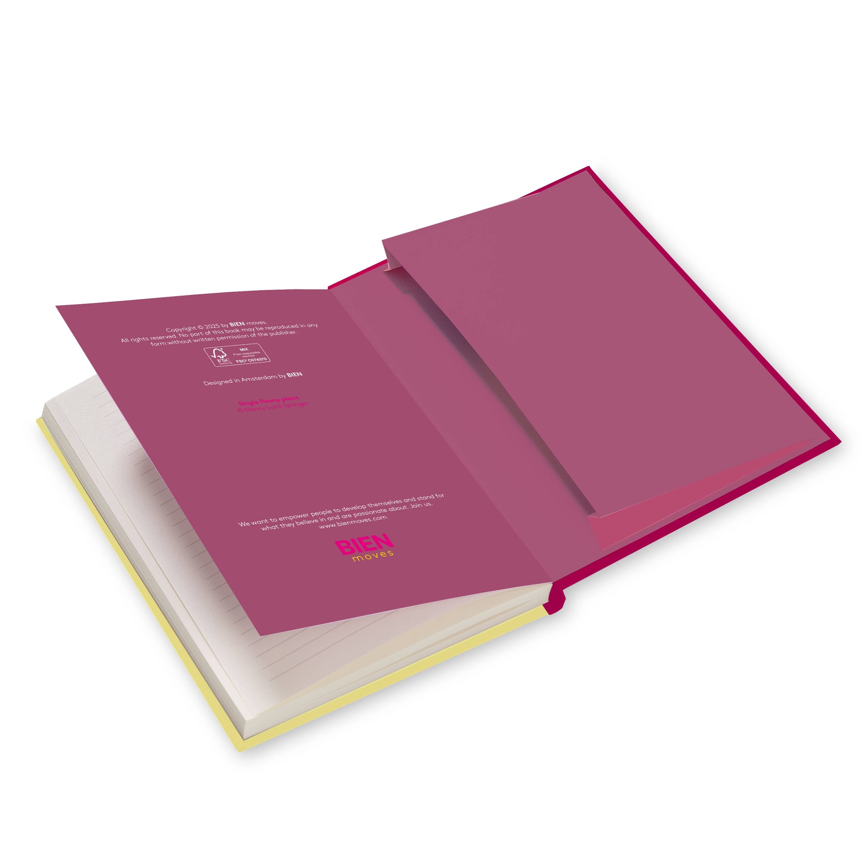 Carnet rose avec Mignon papaver