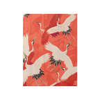 Carnet d'artiste avec grues blanches et rouges