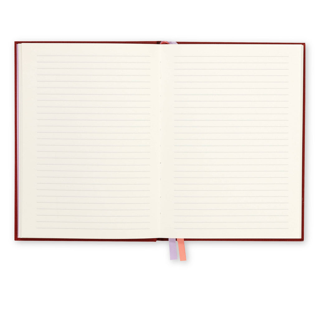 Carnet de notes en coton/satin rouille