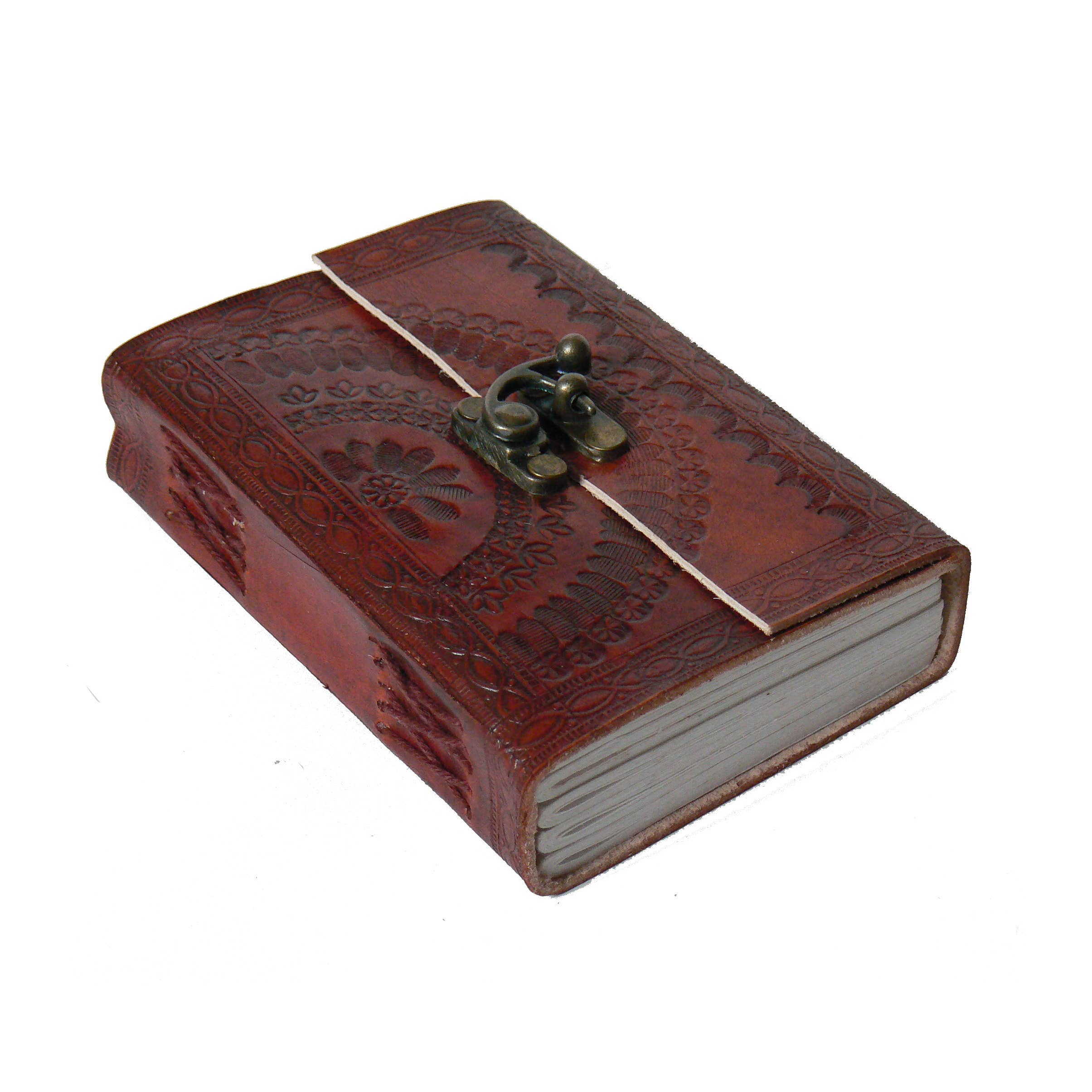 Carnet en cuir avec fermoir – Journal de voyage
