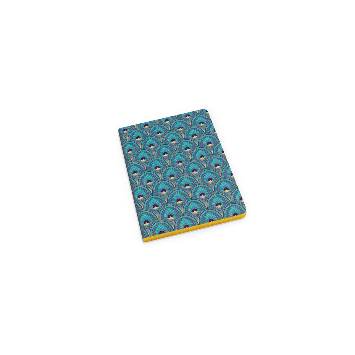 Carnet A6 avec dorure à l'or - «ART DECO PEACOCK»