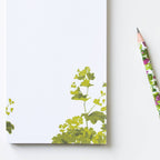 Crayon motif floral violet - vert