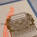 Carte avec enveloppe – Machine à écrire