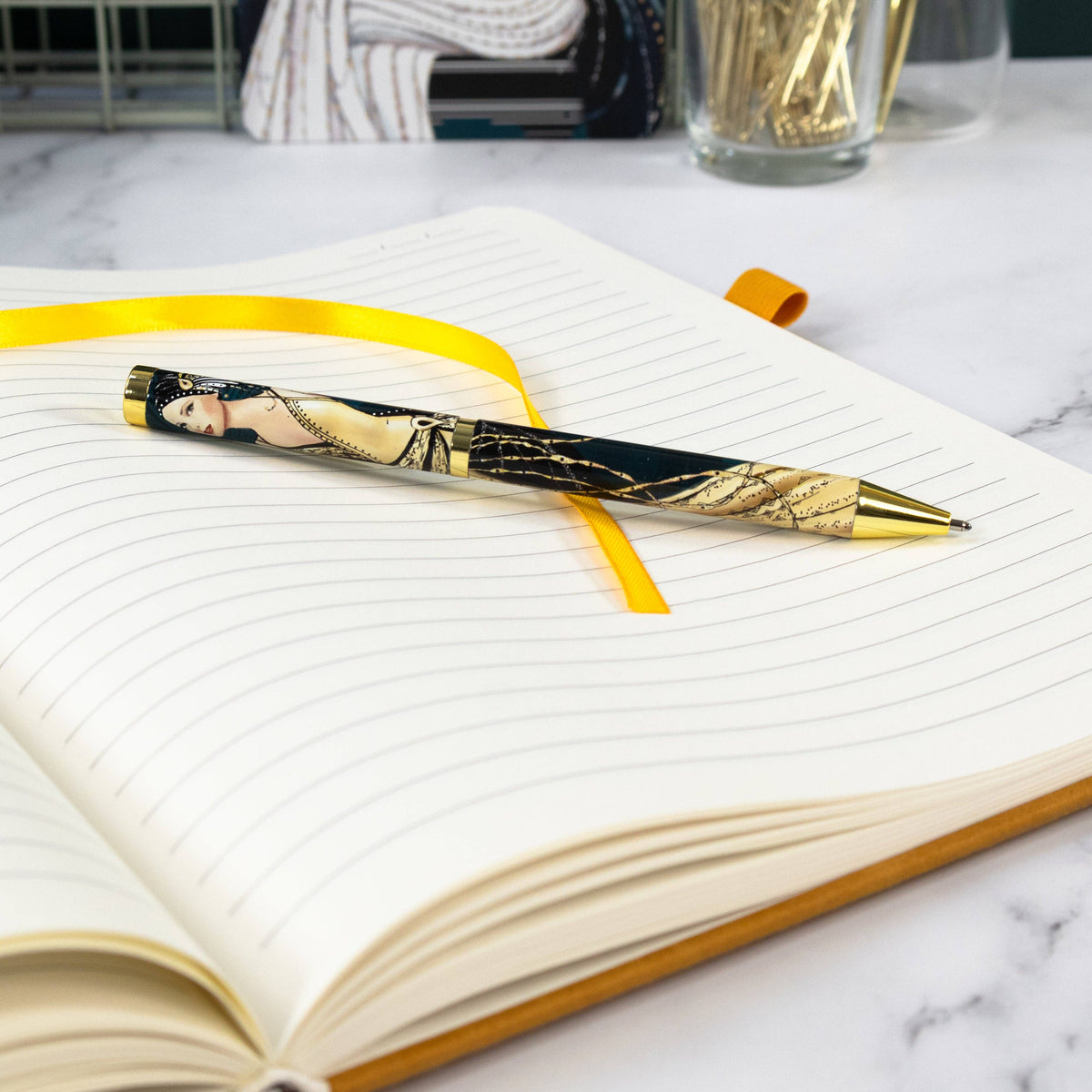Stylo-bille Art déco Claire Coxon en coffret cadeau
