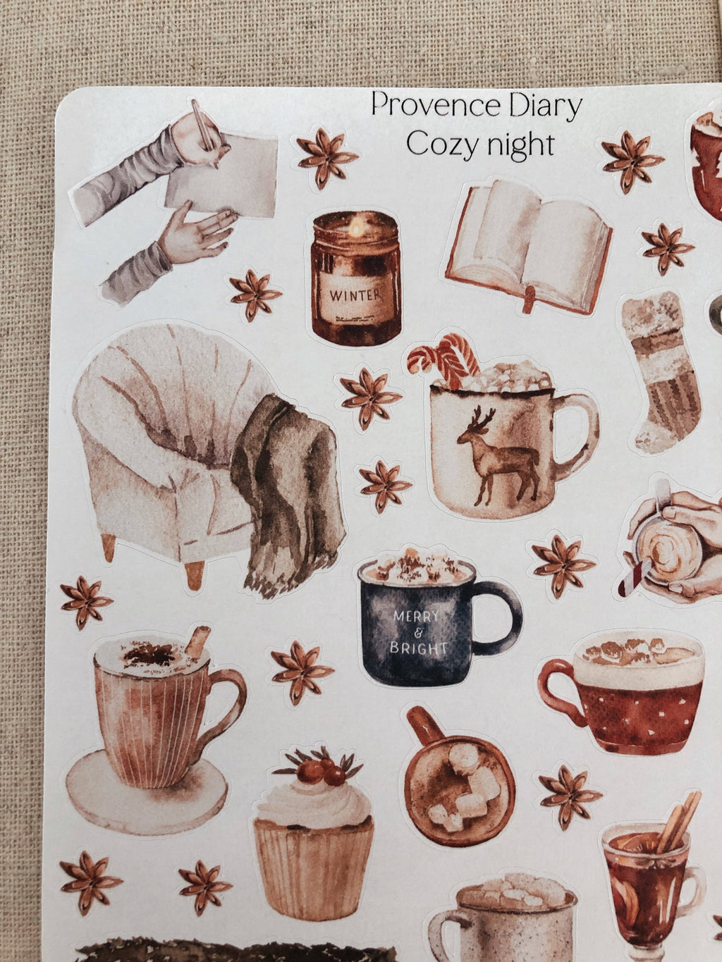 Cozy night Sticker sheet