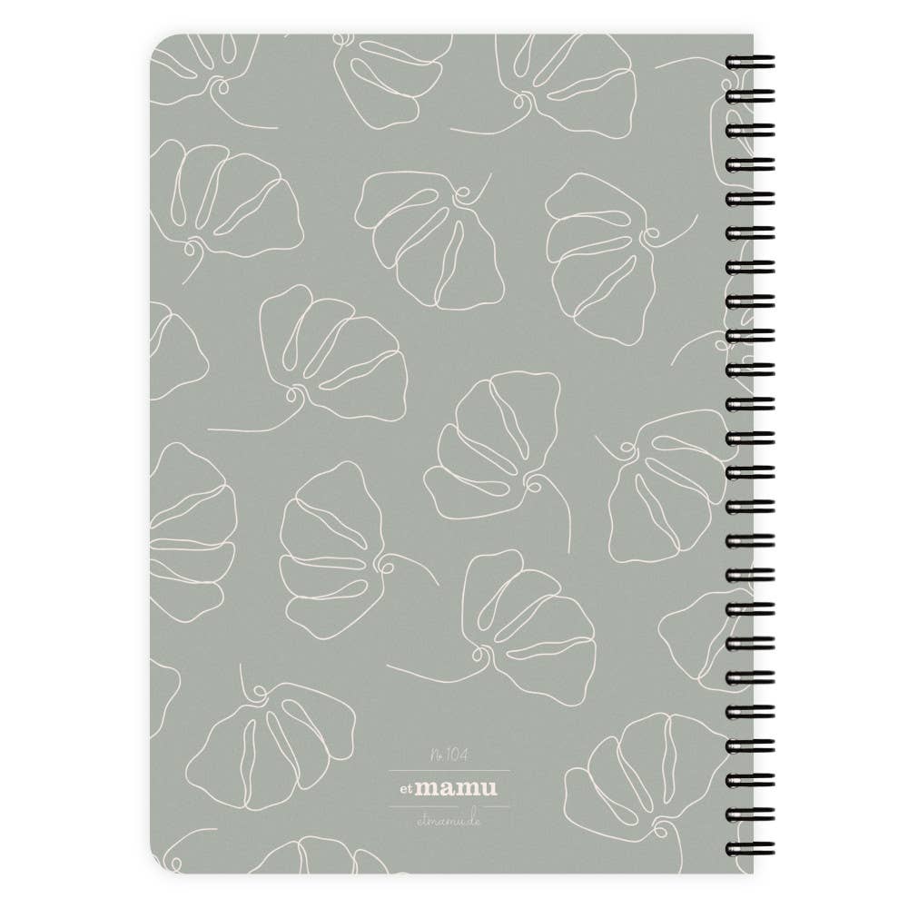 Bloc-notes A5 en forme de fleurs