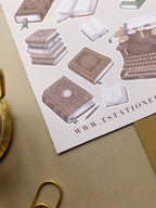 Feuille d'autocollants Livres
