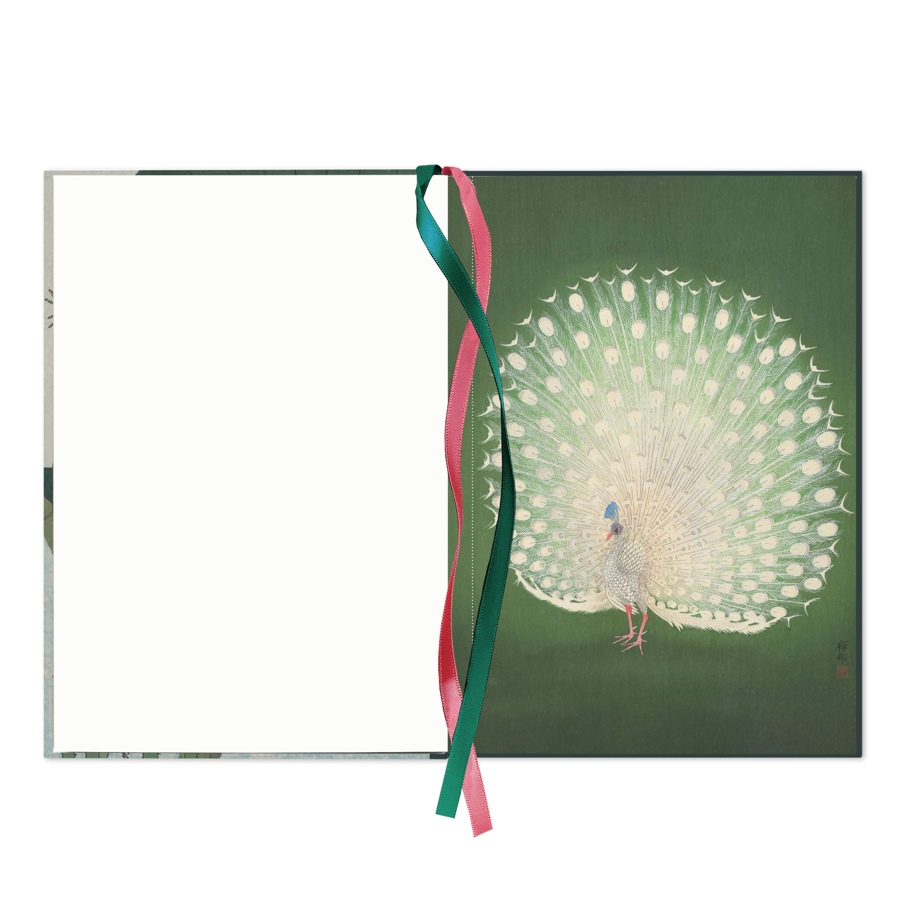 Carnet en satin/coton fleurs de lotus