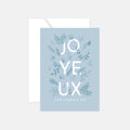 Carte Anniversaire - Végétal bleuet
