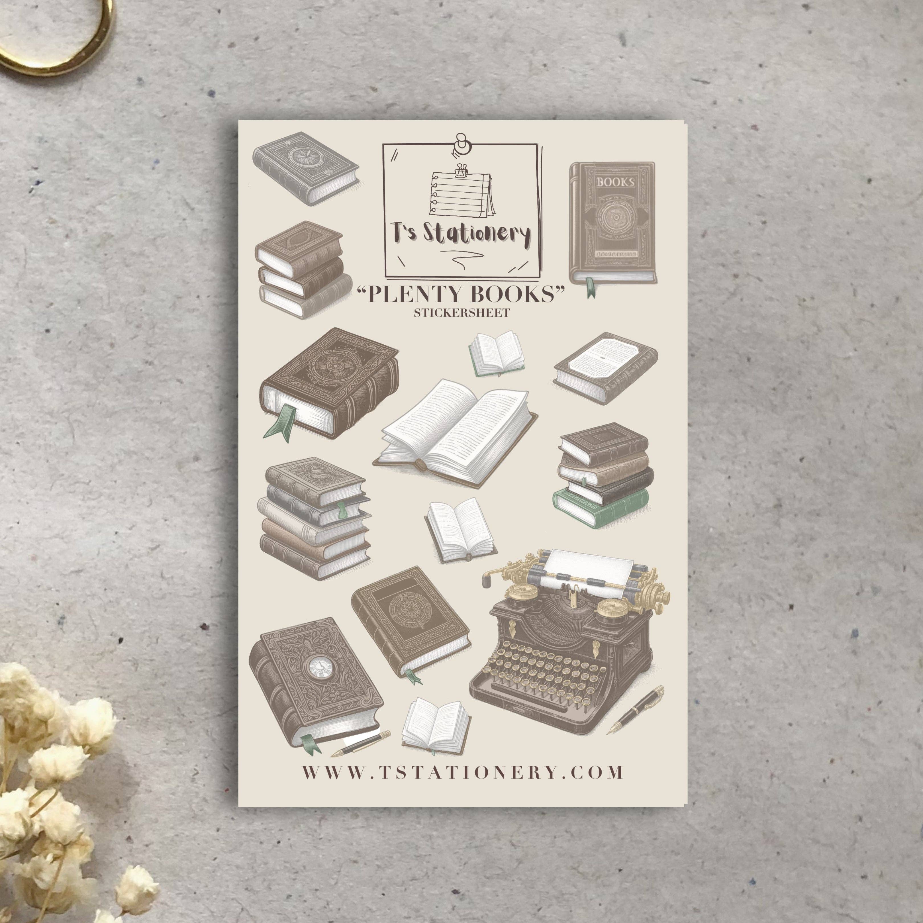 Feuille d'autocollants Livres
