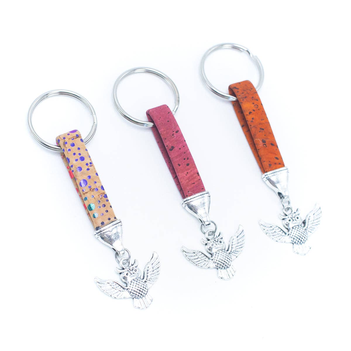 Porte-clés fait main en liège avec pendentif Style simple I-013-MIX-10