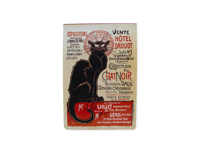 Bloc-notes vierge A6 Le Chat Noir de Steinlen