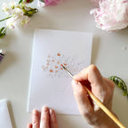 Cartes de correspondance à peindre avec des bouquets