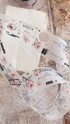 Ruban décoratif – Pivoines roses