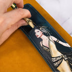 Coffret cadeau : stylo‑bille Art déco Claire Coxon et pochette pour stylo