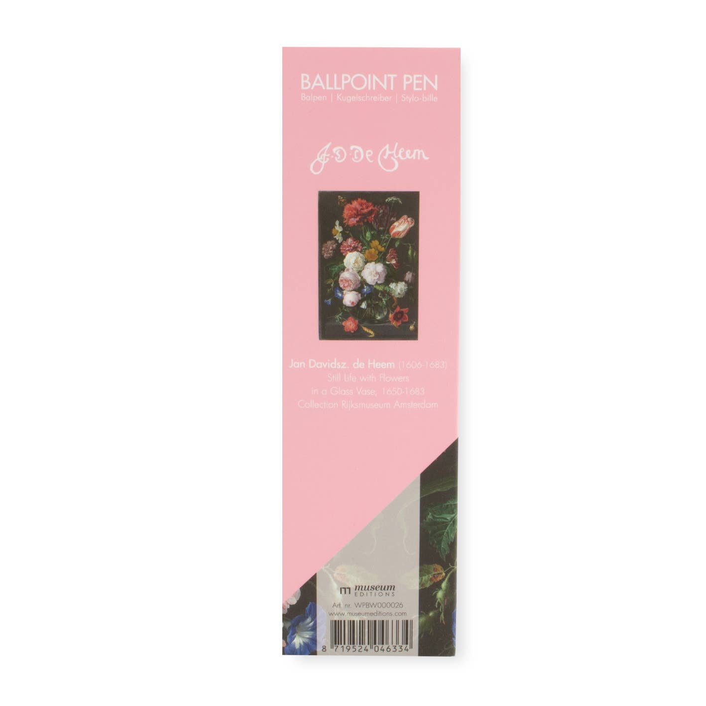 Stylo à bille rechargeable dans boîte cadeau, Fleurs, De Heem