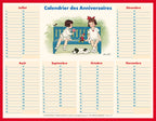 Tableau - Calendrier des anniversaires Banc