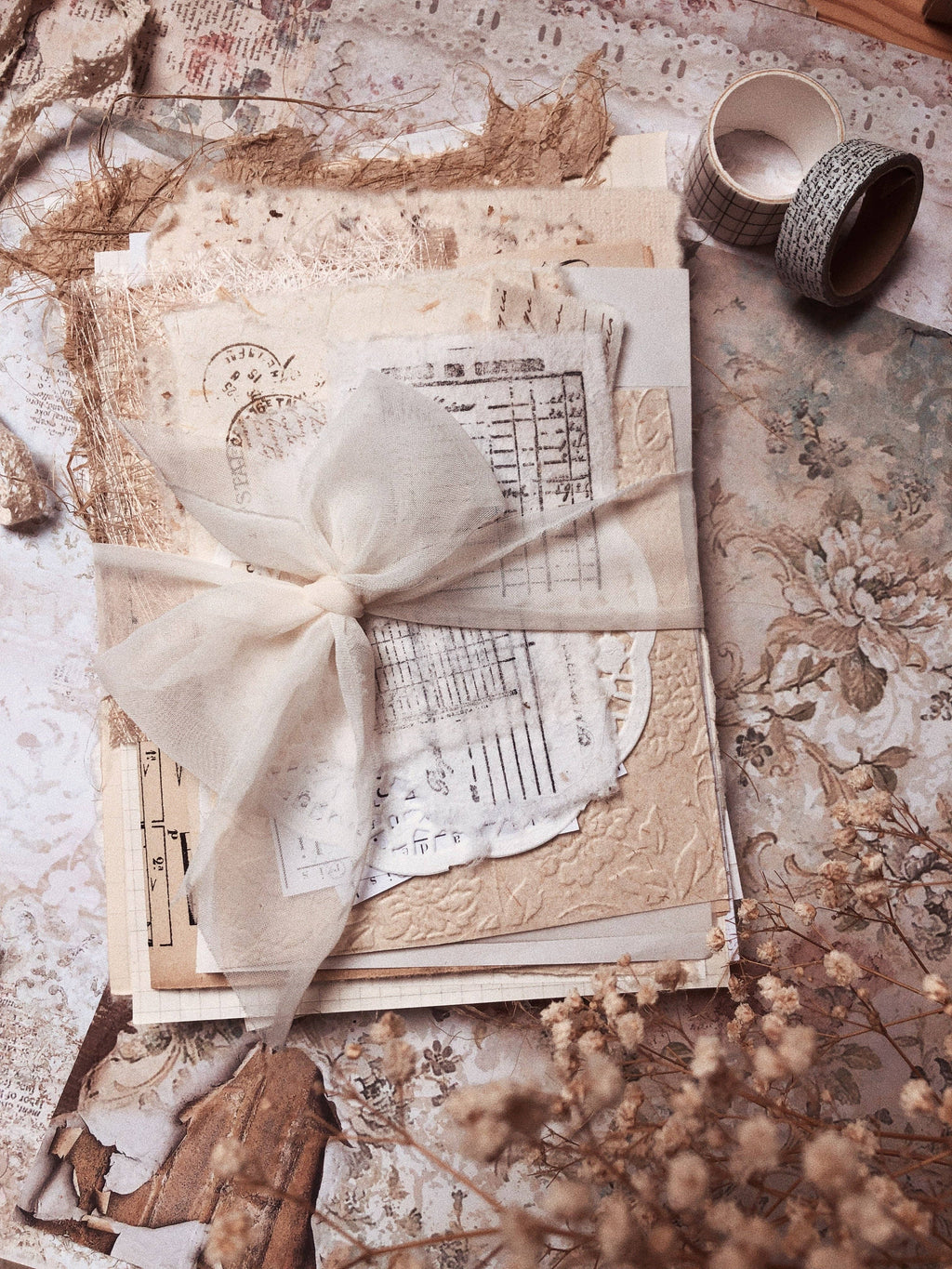 Lot de 30 papiers vintage – Journaling & collage